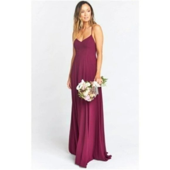 Show Me Your MuMu Dresses & Skirts - Show Me Your Mumu Godshaw Goddess Gown Merlot Backless Dress burgundy red